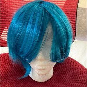 Turquoise short haired wig